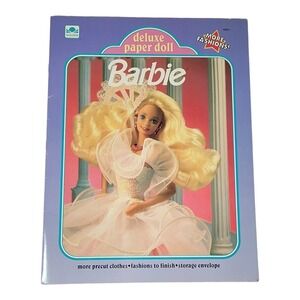 Vintage Barbie Deluxe Golden Paper‎ Doll Book 1991 Never Used 1690 Uncut